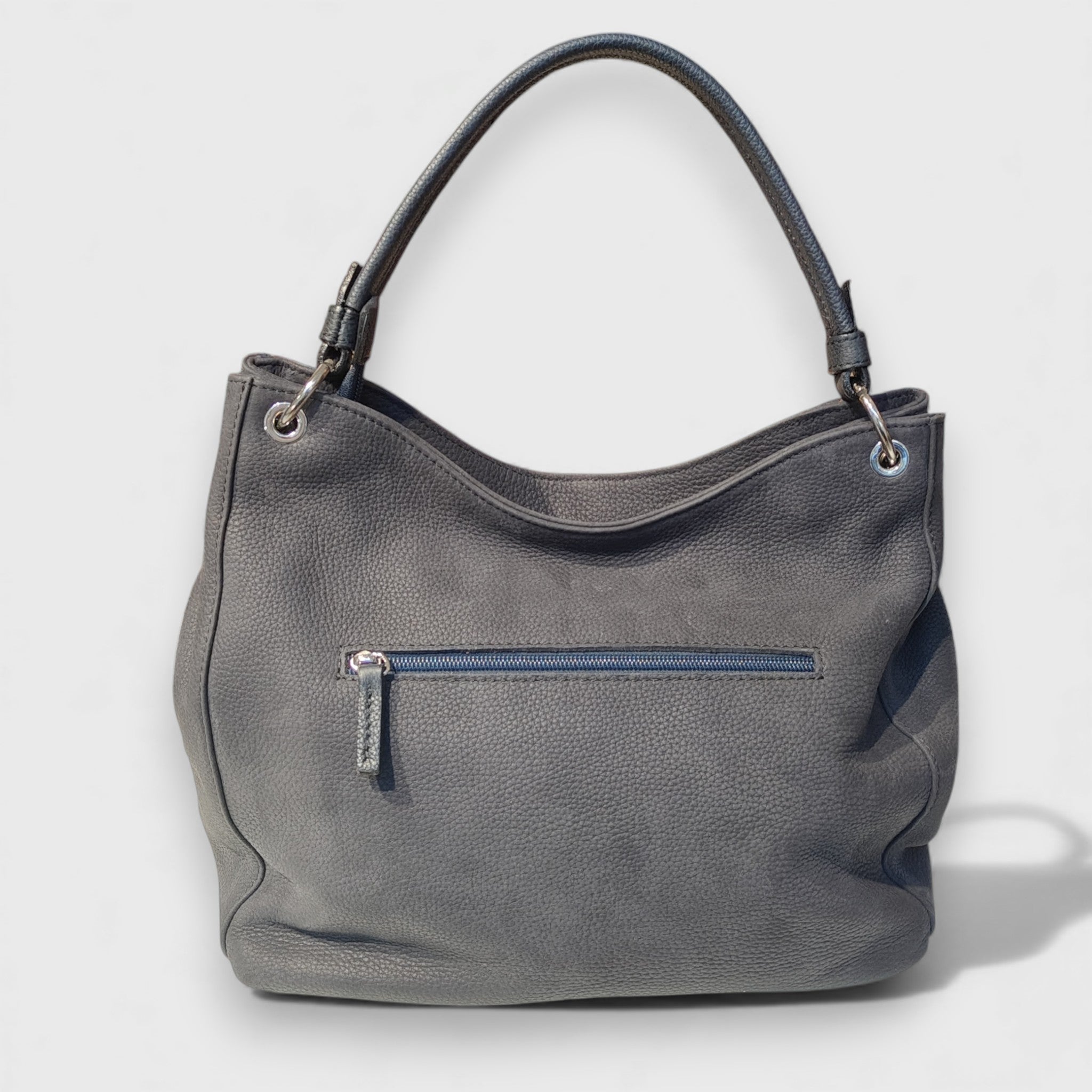 Pelletteria Pelle Nuda Milano, Artigianato Italiano, Vera pelle, Negozio borse donna, Cris Nabuk blu