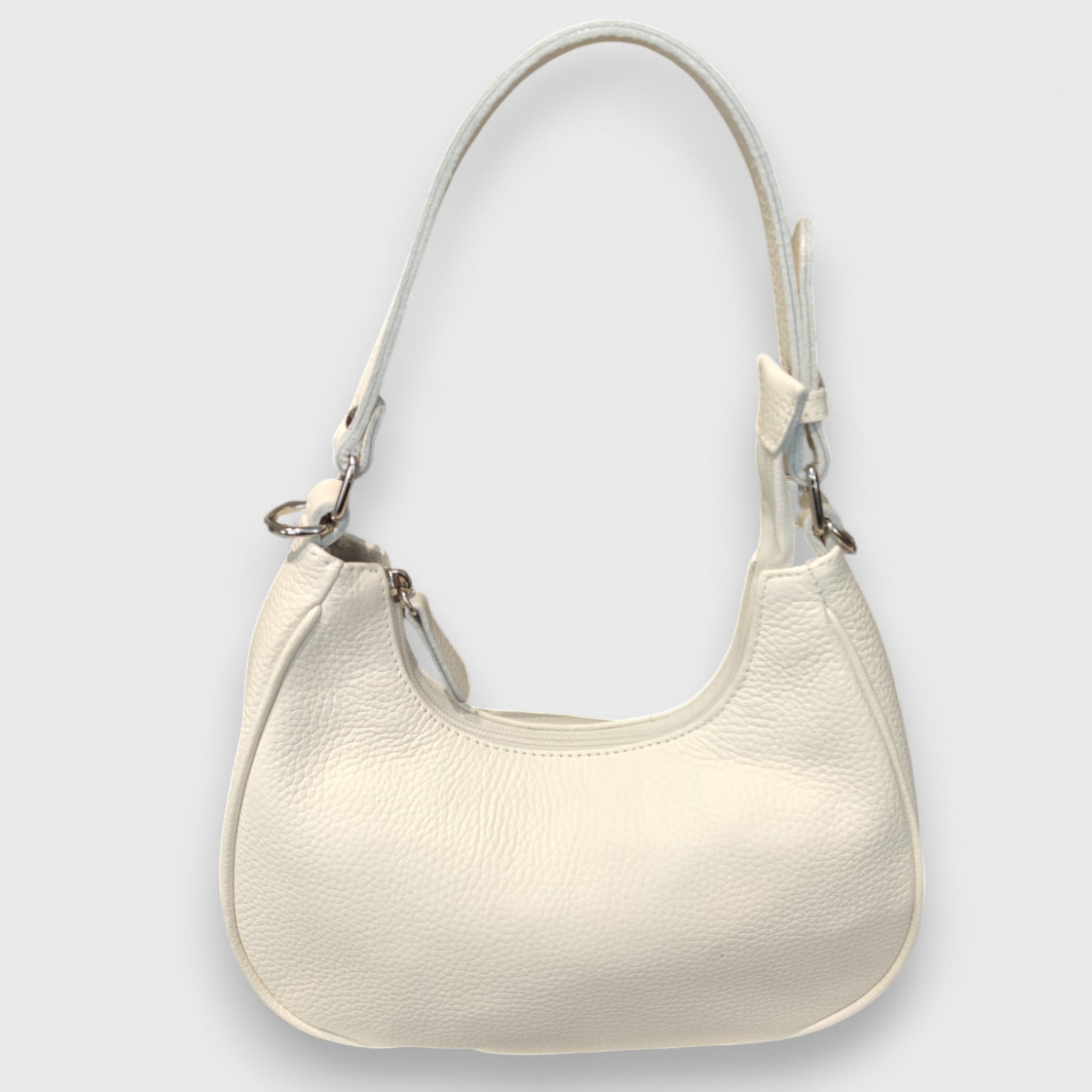 Pelletteria pelle Nuda Milano, Artigianato Italiano, Cera pelle, Negozio borse donna, Dalila bianca