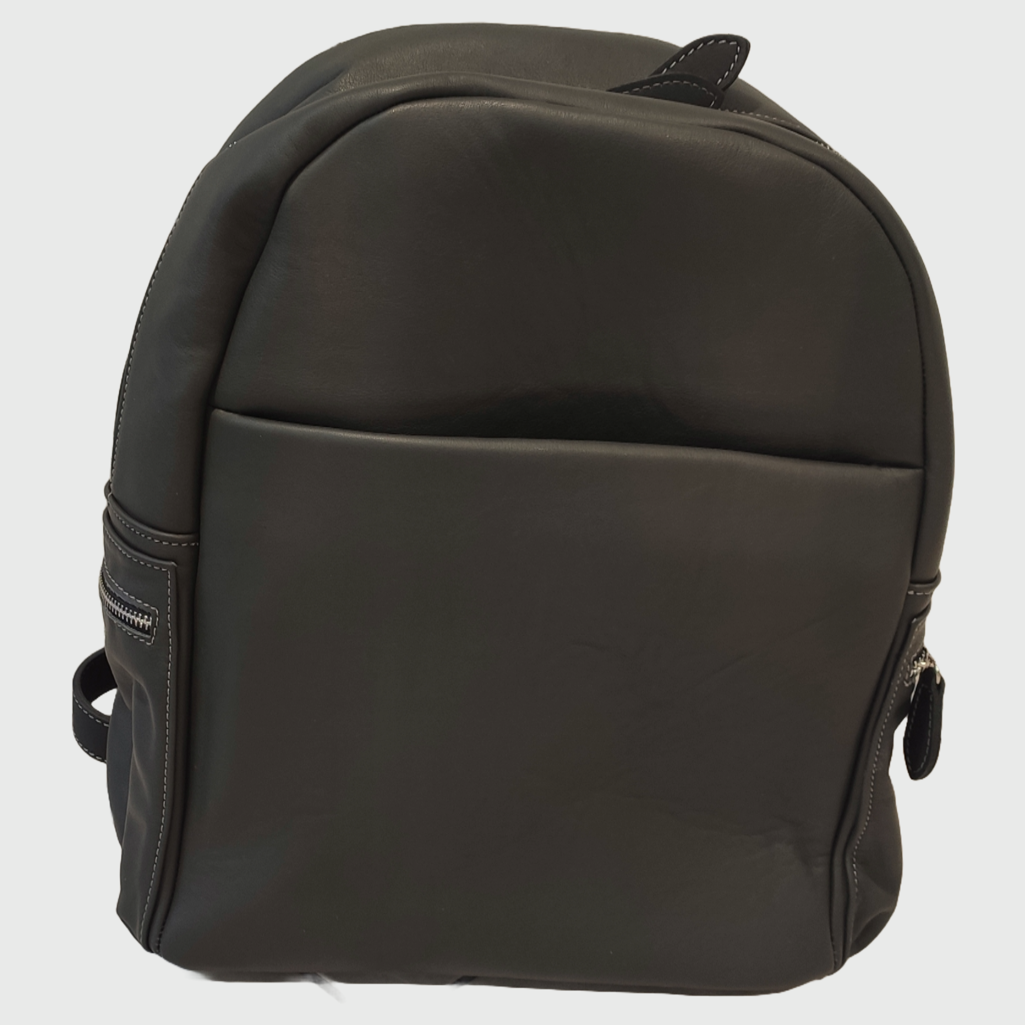 Zaino in pelle, borsa in pelle, vera pelle, Venty nero, artigianato italiano, Pelle Nuda Milano