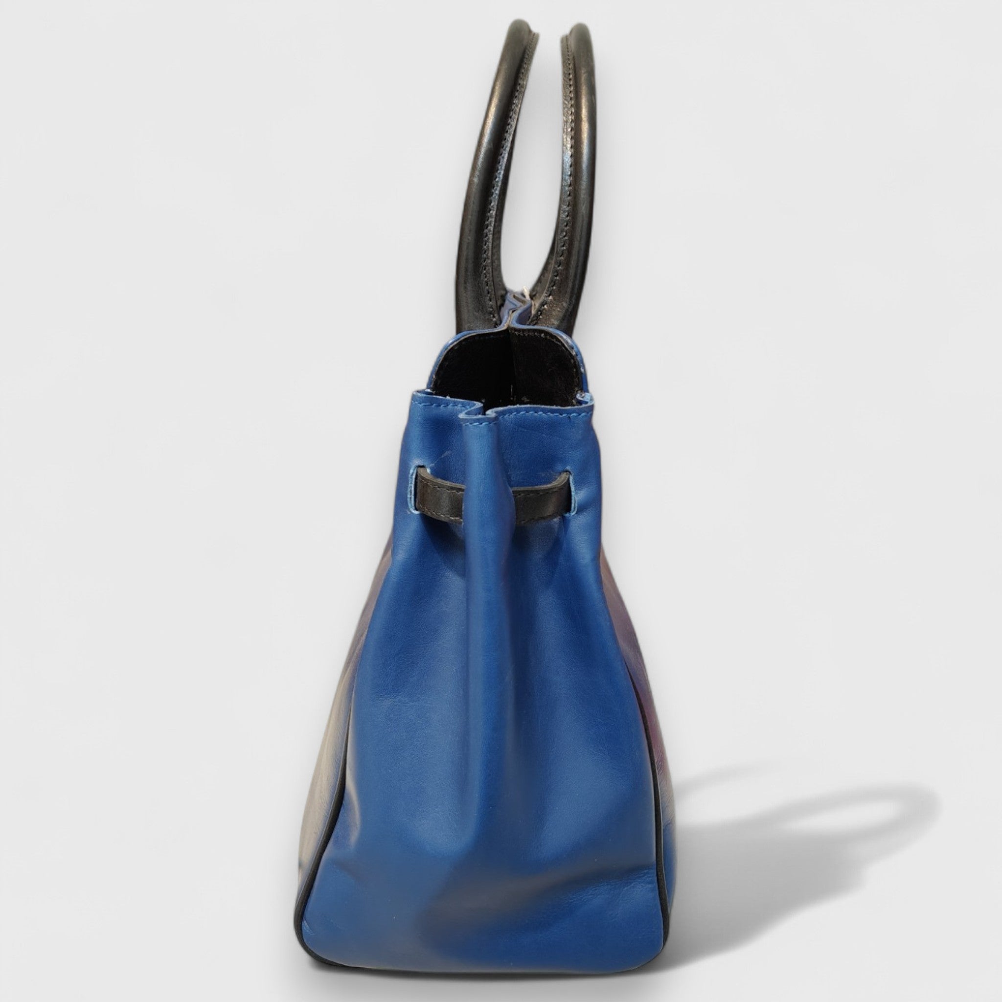FRANCESCA in vera pelle blu navy