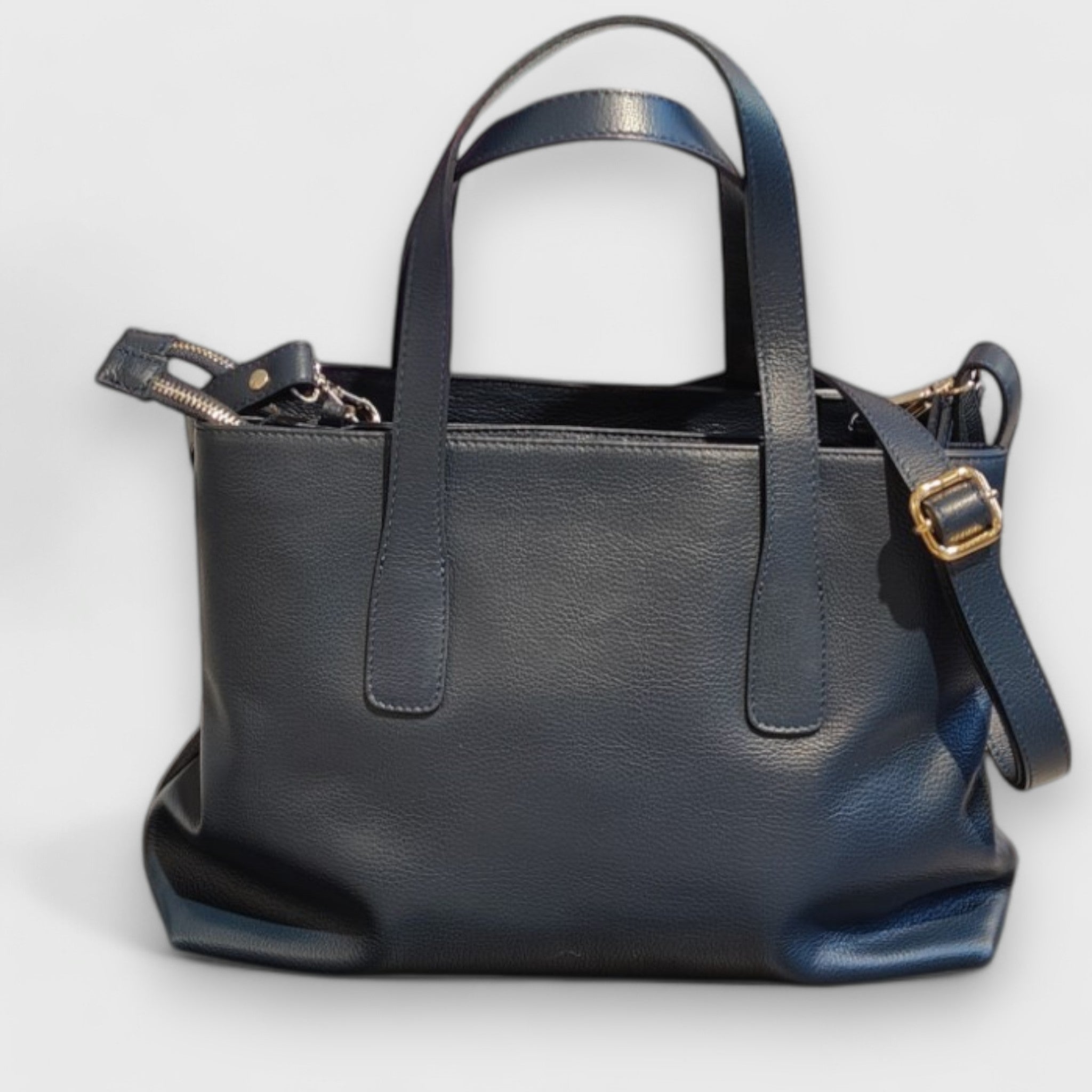 Pelletteria Pelle Nuda Milano, Artigianato italiano, vera pelle, borsa donna, Monica blu