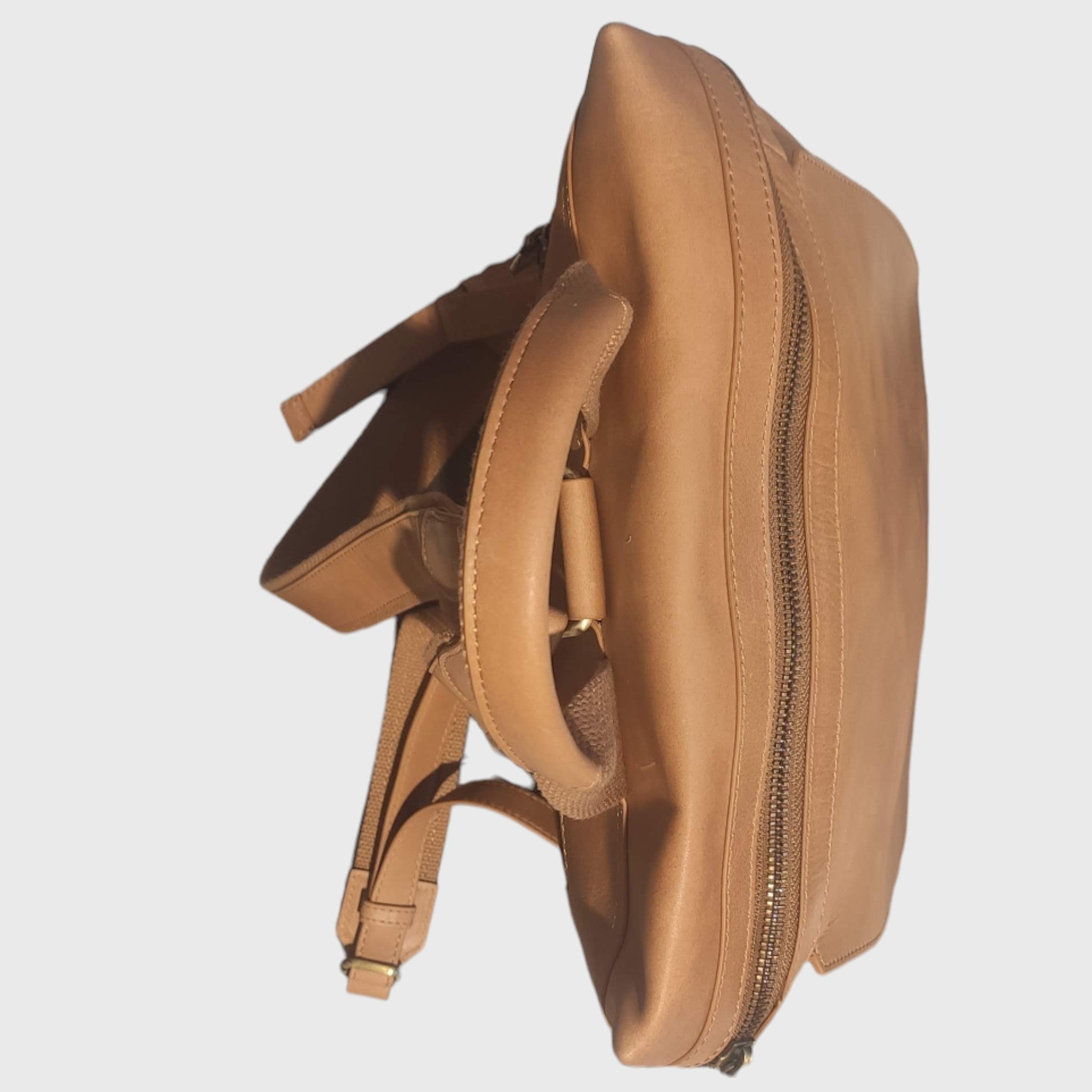 Pelletteria pelle Nuda Milano, Artigianato italiano, Vera Pelle, Zaino Master marrone
