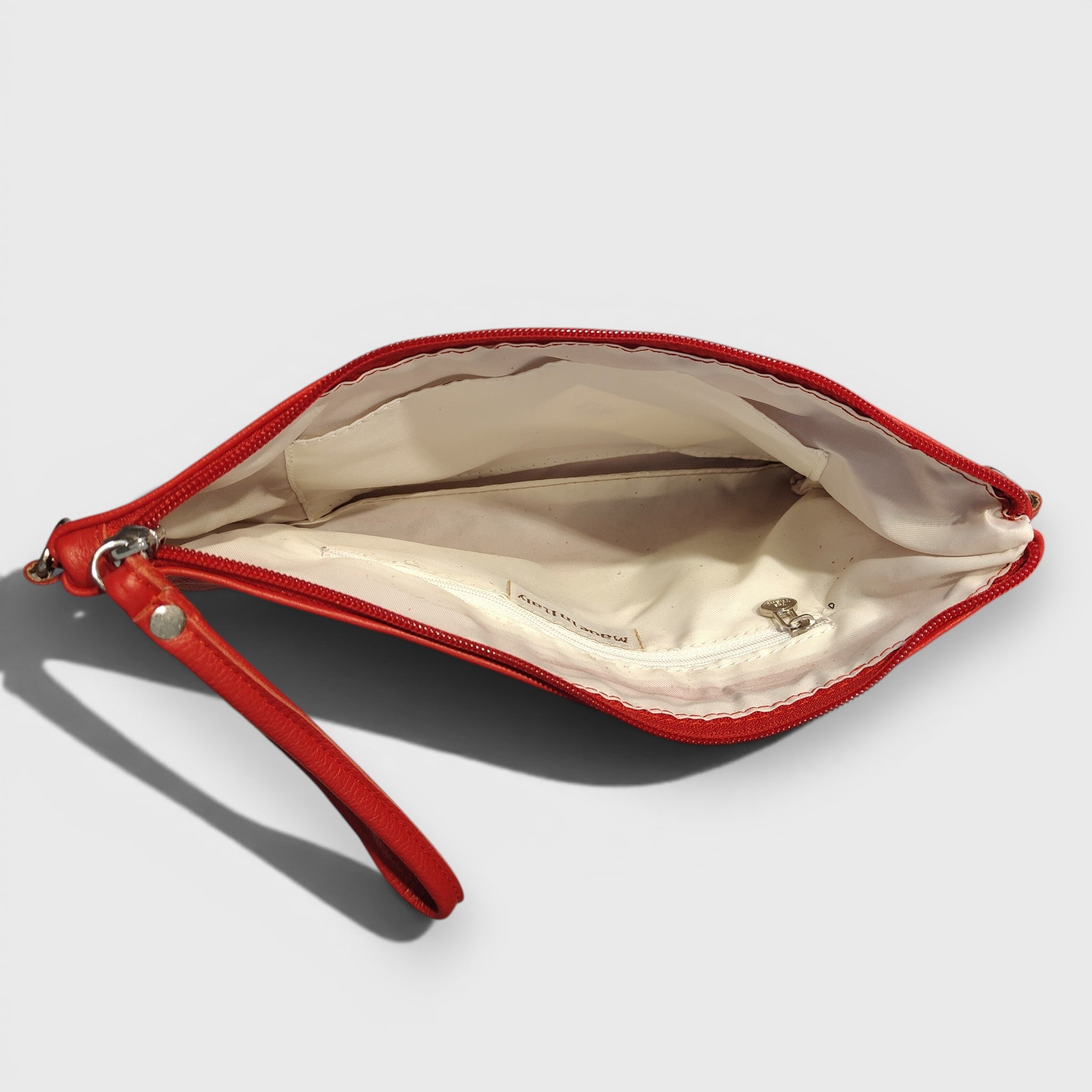 Pelletteria Pelle Nuda Milano, Vera pelle italiana, Negozio borse donna, Tracolla ASV rosso