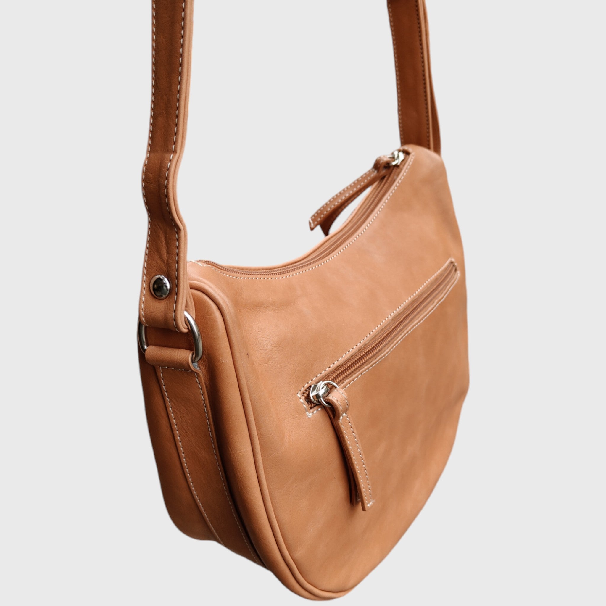 Pelletteria Pelle Nuda Milano, Artigianato italiano, vera pelle, borsa donna, Aurora marrone