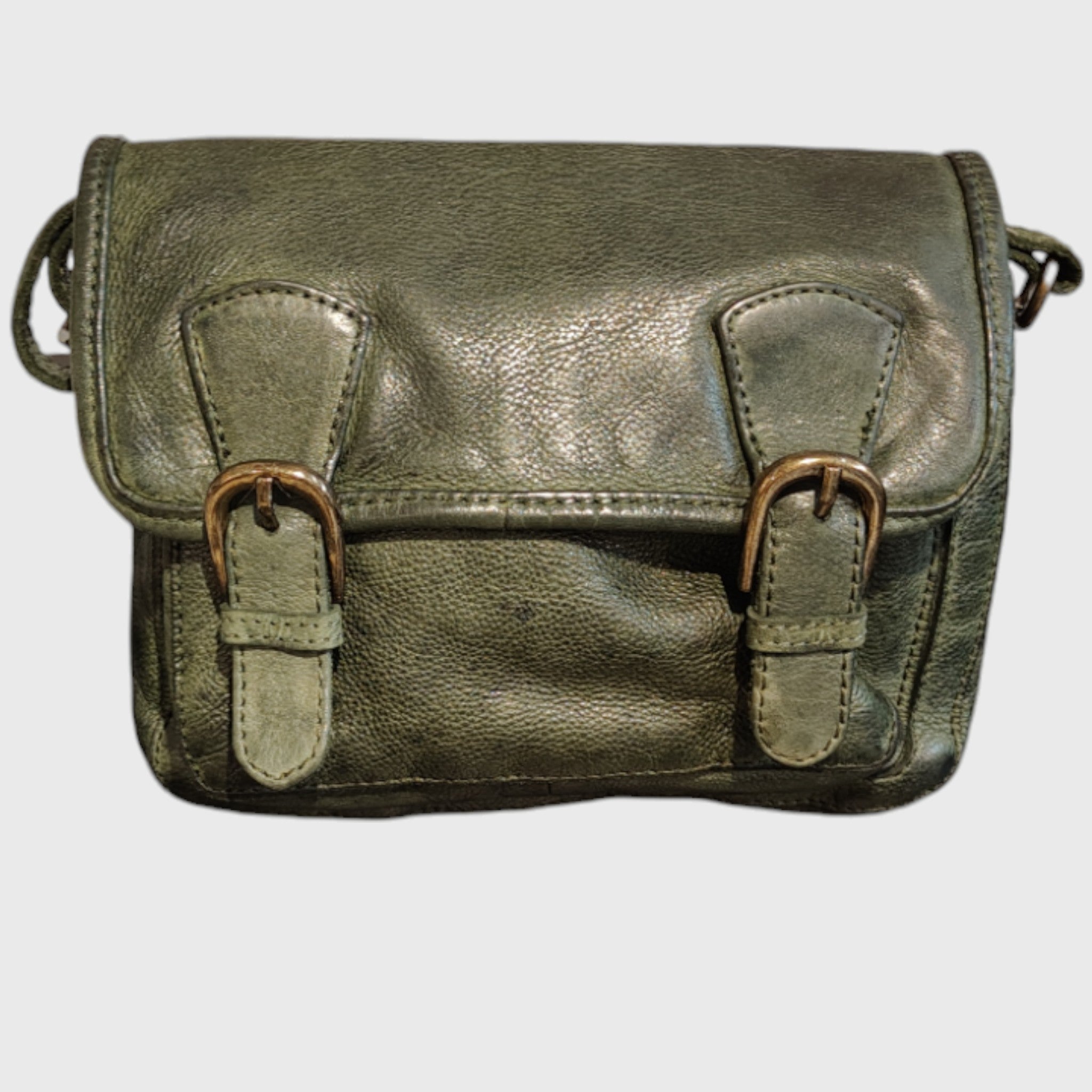 Pelletteria Pelle Nuda Milano, Artigianato italiano, vera belle, tracolla donna, Gaia verde