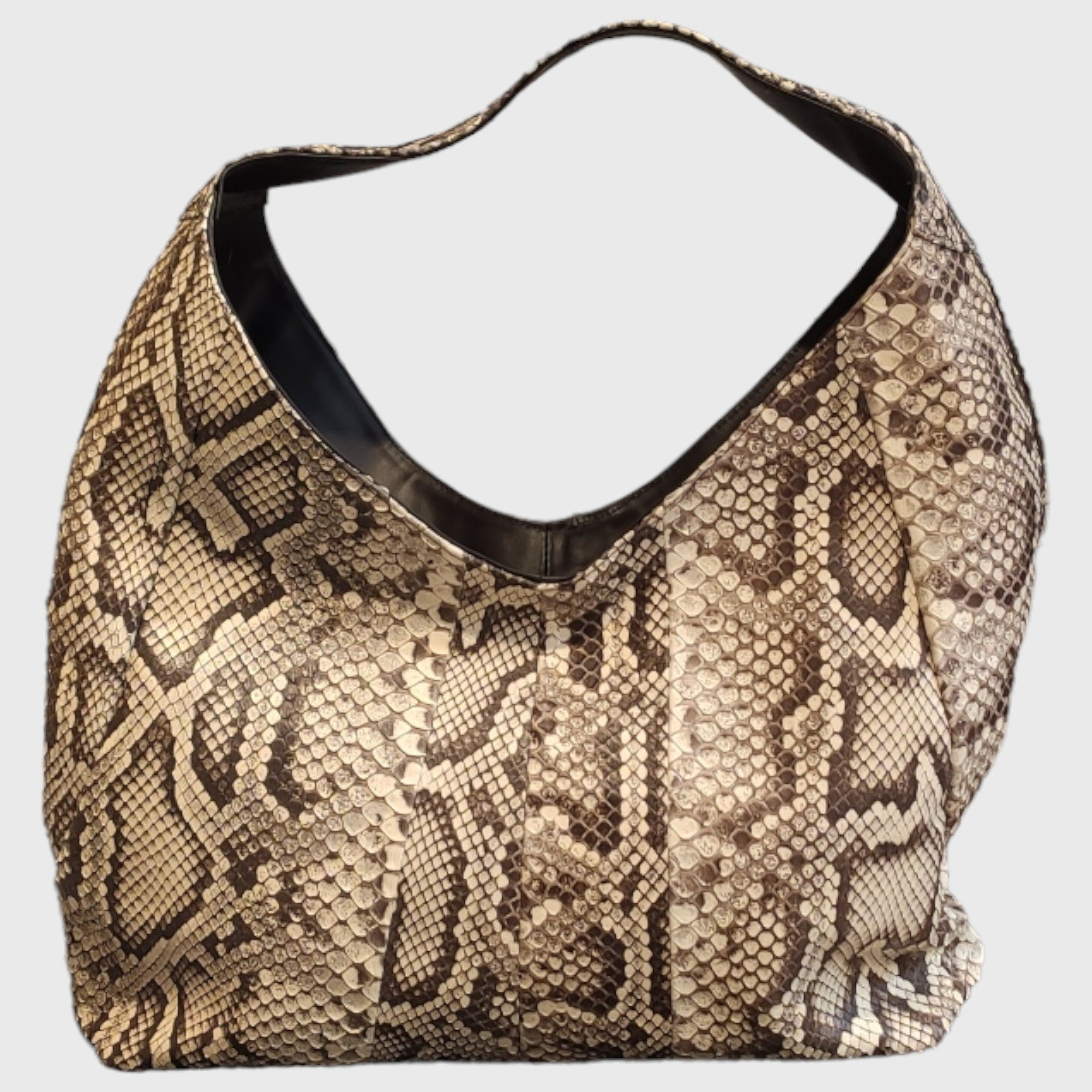 Pelletteria Pelle Nuda Milano, Artigianato italiano, Barchetta in pitone, borsa donna, vera pelle