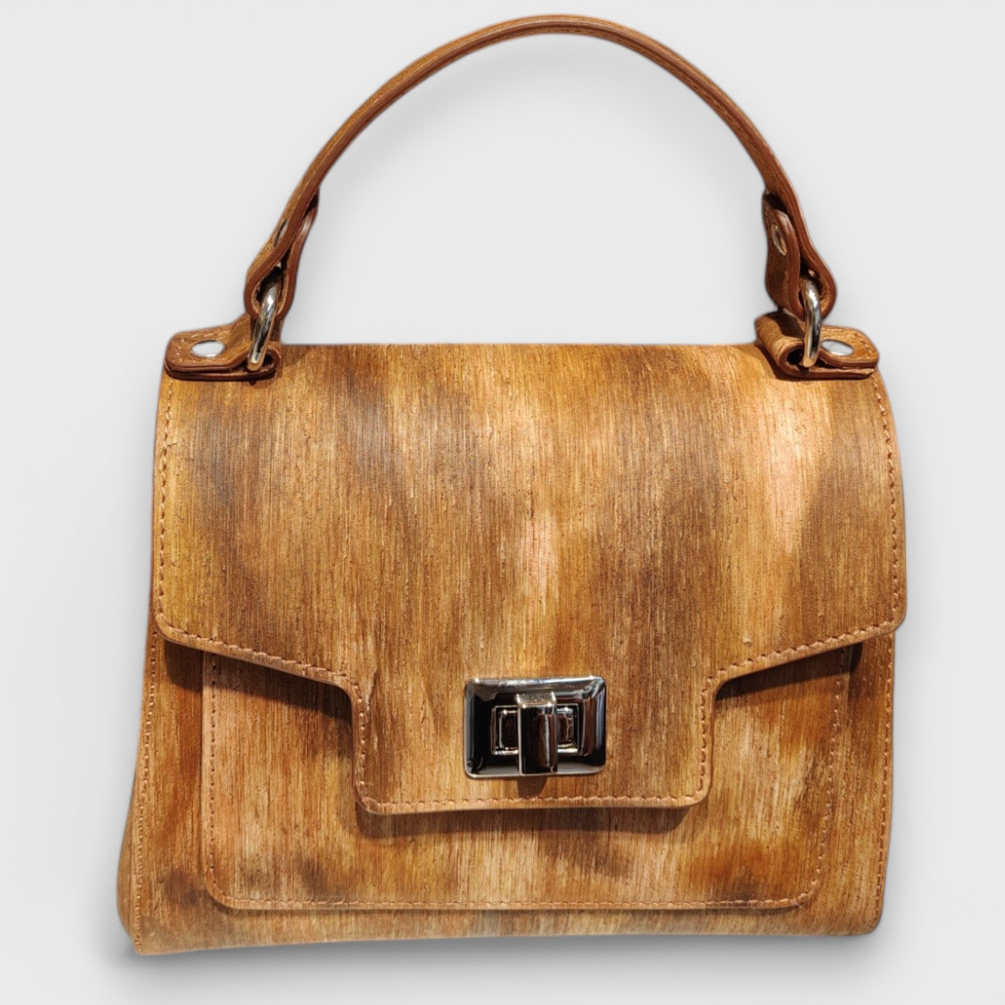 Pelletteria Pelle Nuda Milano, Borsa in pelle, negozio borse donna, Vera pelle, Bomboniera Alda marrone 