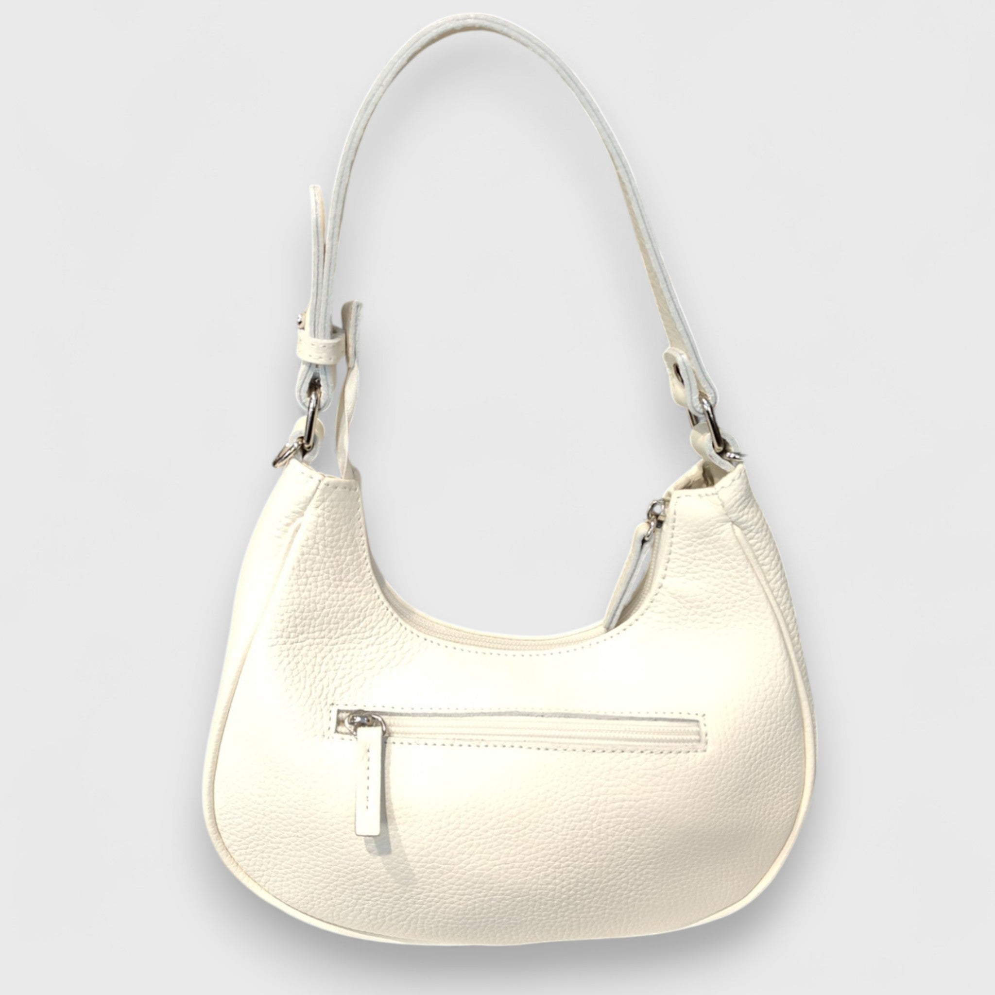 Pelletteria pelle Nuda Milano, Artigianato Italiano, Cera pelle, Negozio borse donna, Dalila bianca