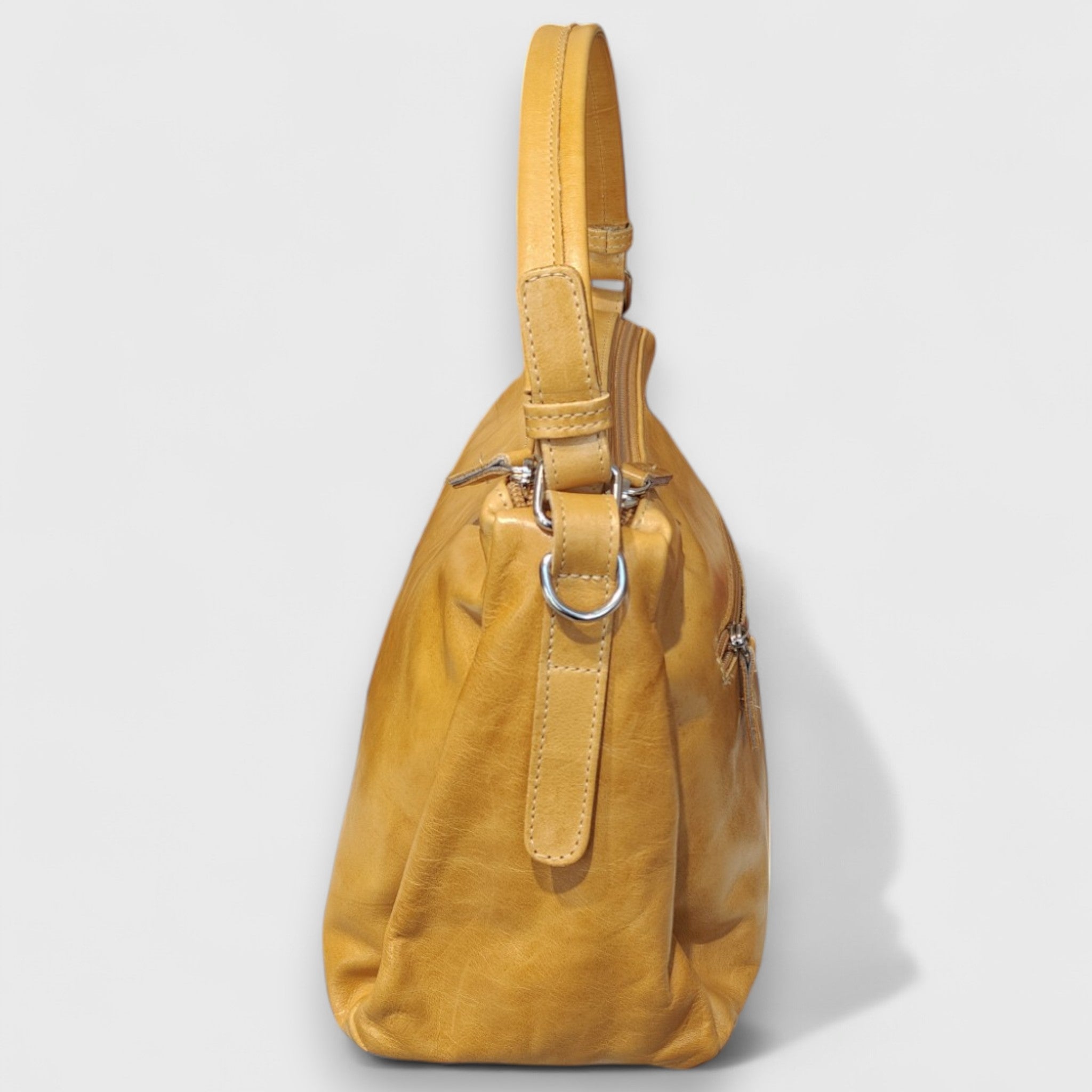 Pelletteria Pelle Nuda Milano, Artigianato Italiano, Vera Pelle, Negozio borse donna, Diana giallo