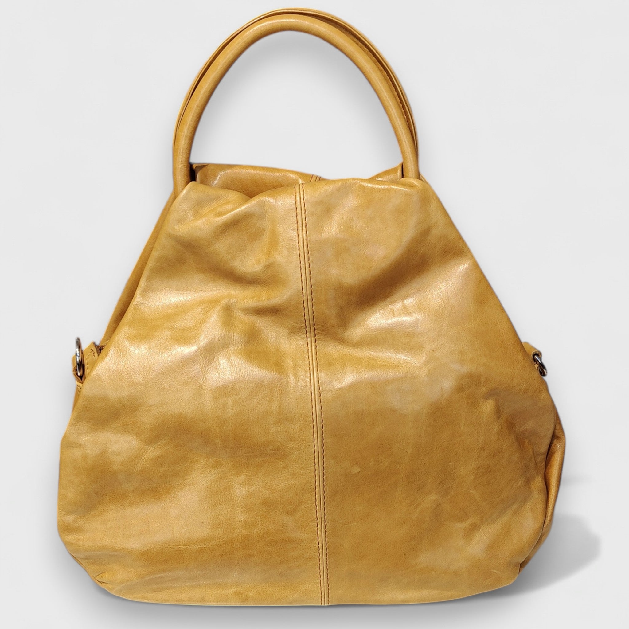 Pelletteria Pelle Nuda Milano, Artigianato Italiano, Vera pelle, Negozio borse donna,  Frida giallo