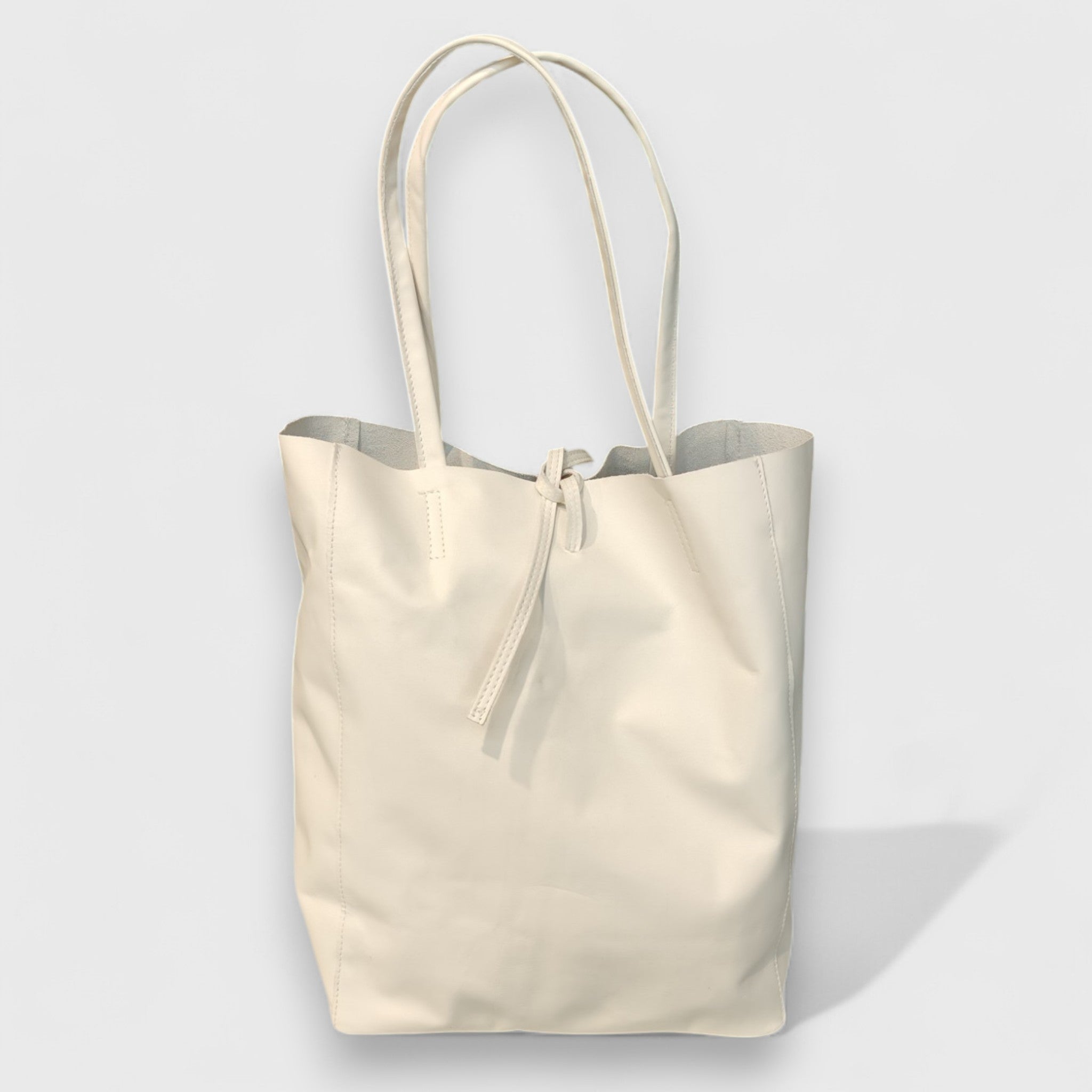 Pelletteria Pelle Nuda Milano, Artigianato Italiano, Vera Pelle, Negozio Borsa donna, Giulia bianco