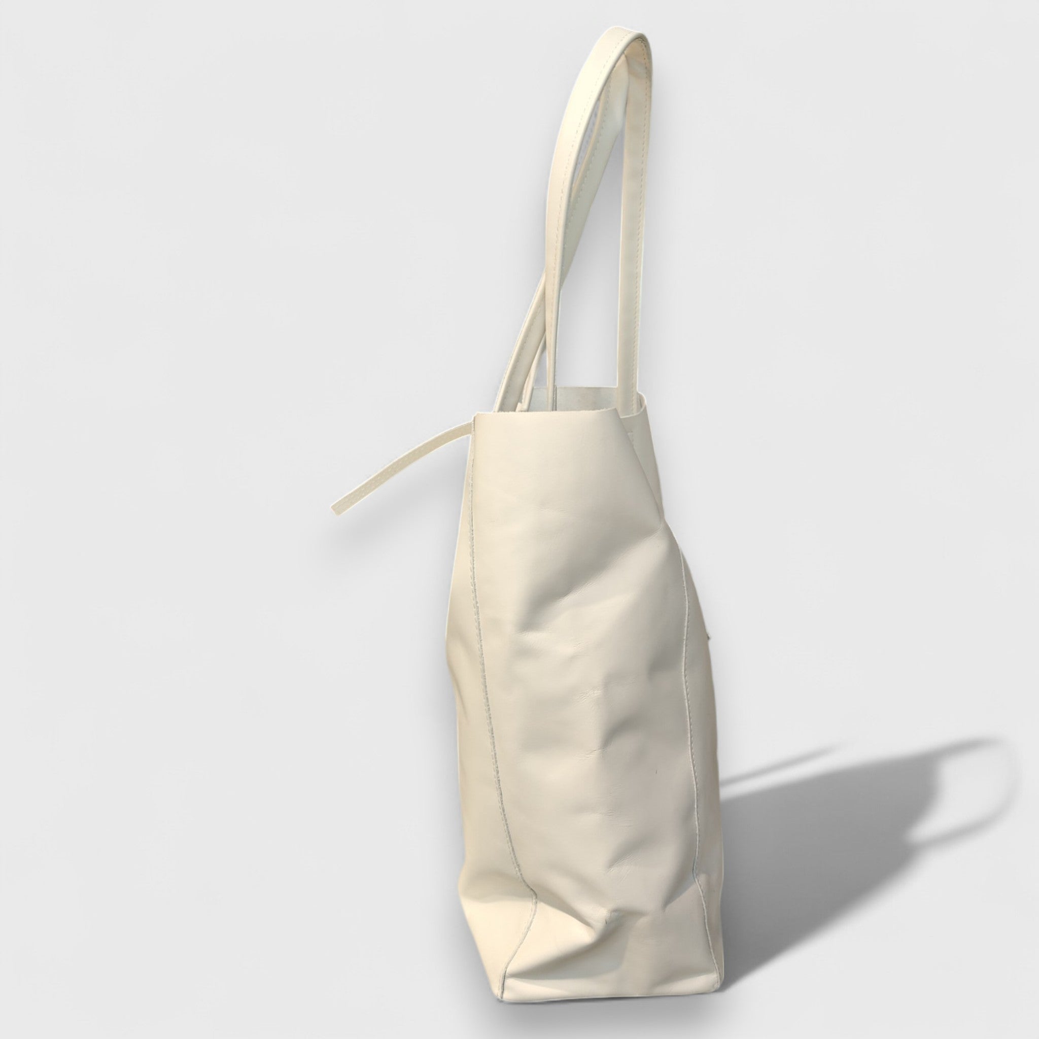 Pelletteria Pelle Nuda Milano, Artigianato Italiano, Vera Pelle, Negozio Borsa donna, Giulia bianco