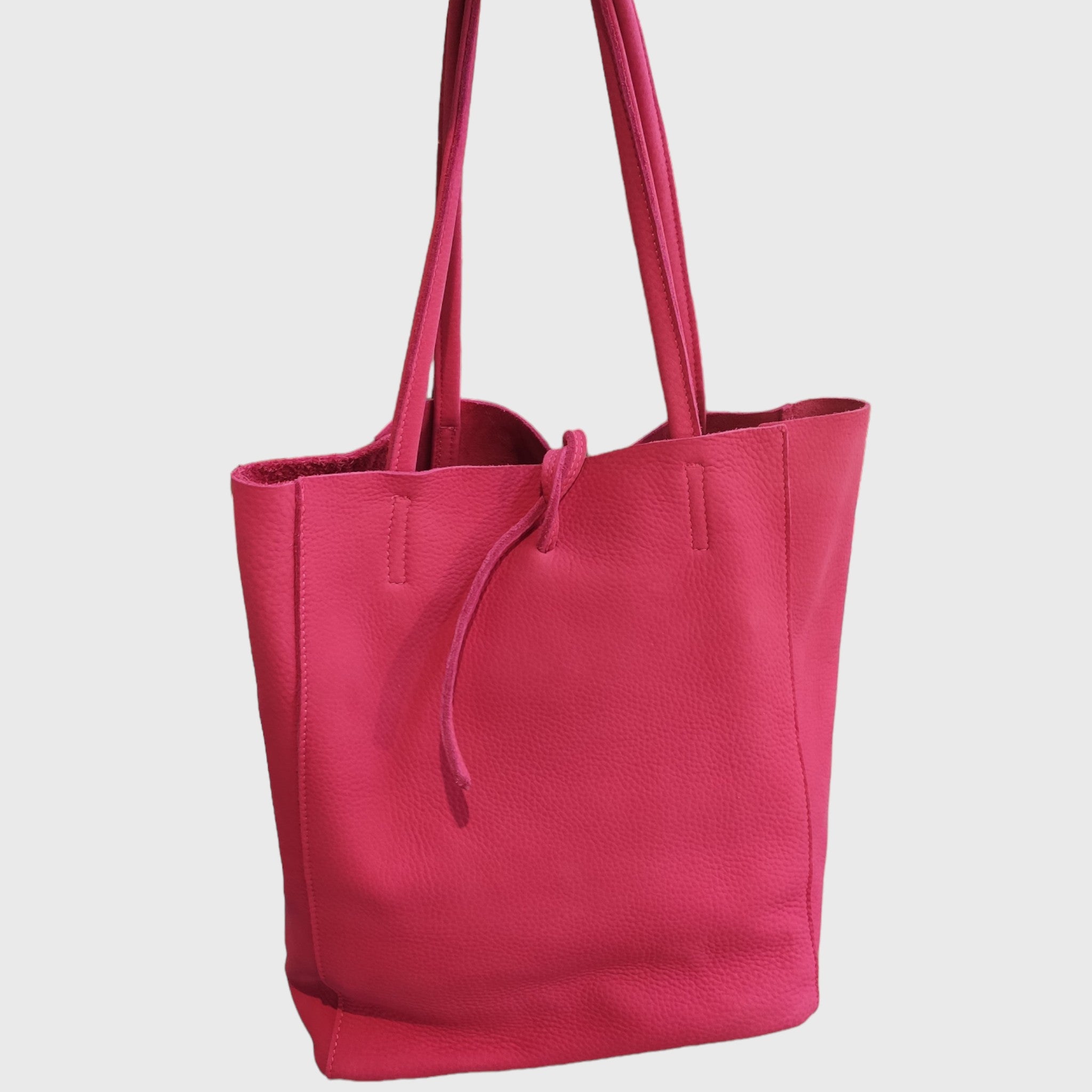 Pelletteria Pelle Nuda Milano, Vera Pelle, Artigianato italiano, borsa donna, Giulia fucsia