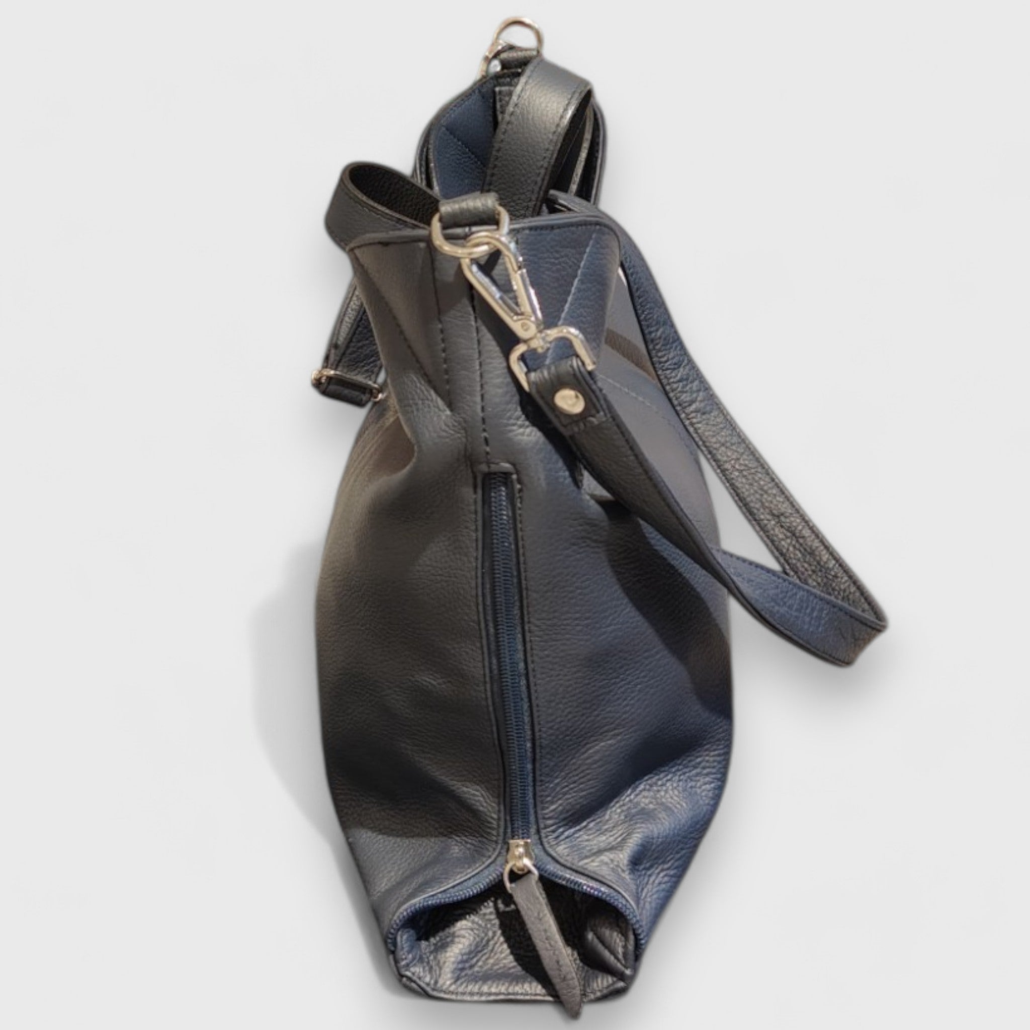 Pelletteria Pelle Nuda Milano, Artigianato italiano, Borsa donna, vera pelle, Greta Blu