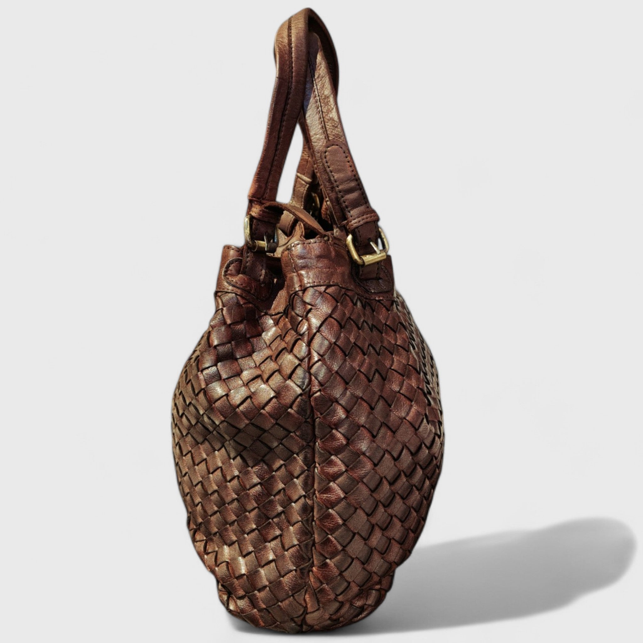 Pelletteria Pelle Nuda Milano, Artigianato italiano, vera pelle, Borsa donna, IRIS marrone