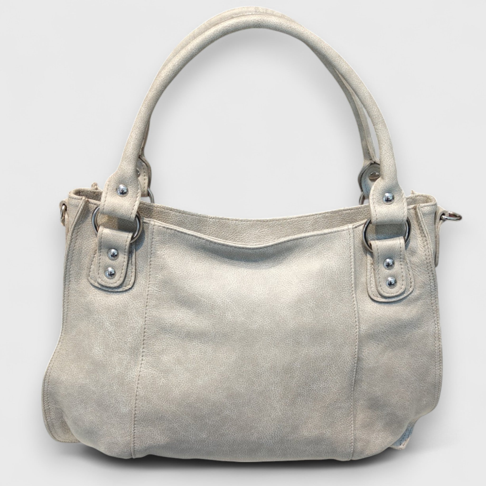 Pelletteria Pelle Nuda Milano, Artigianato Italiano, Vera pelle, Negozio borse donna, Lavinia grigio