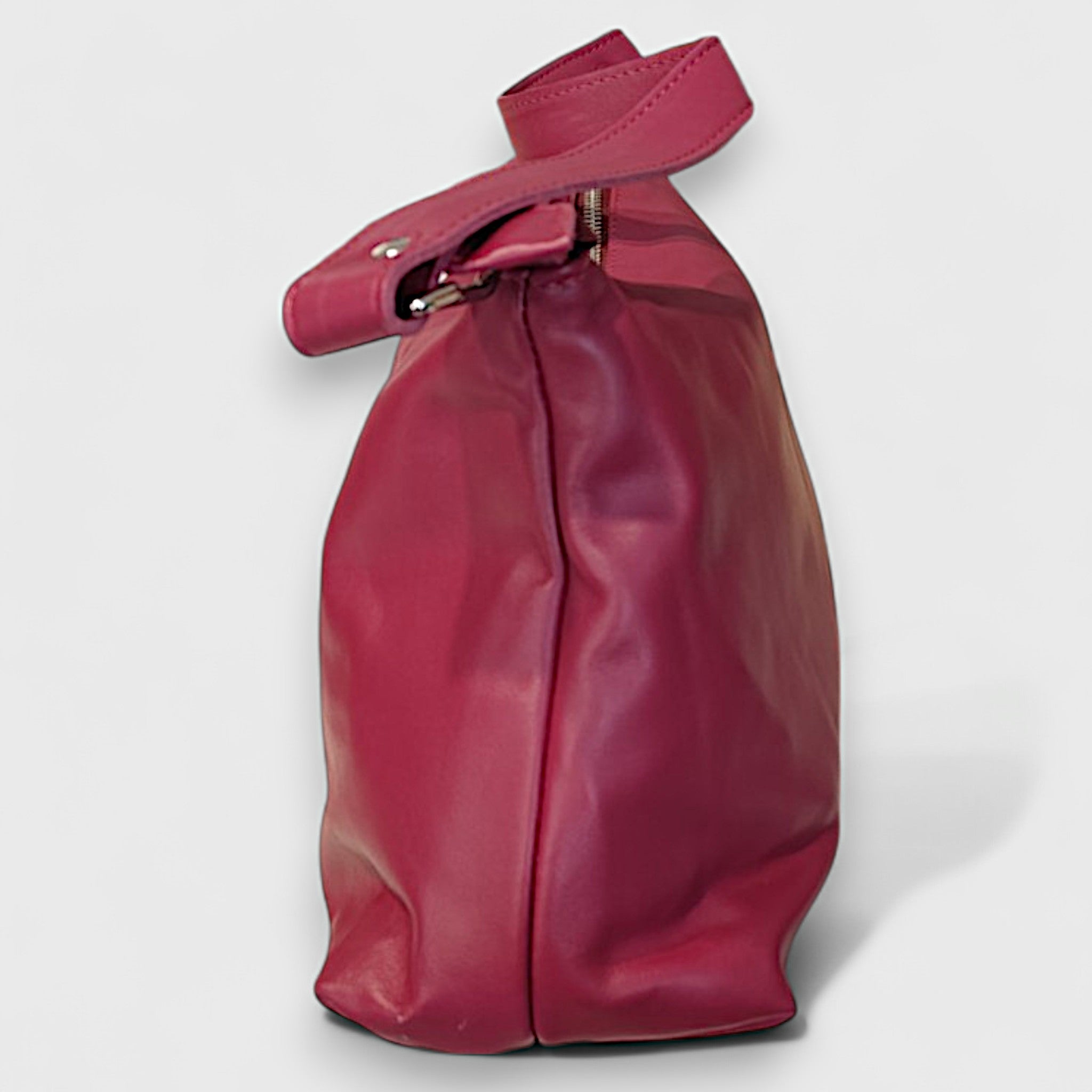 Pelletteria Pelle Nuda Milano, Artigianato Italiano, Vera pelle, Negozio borse donna, Lorenza fucsia