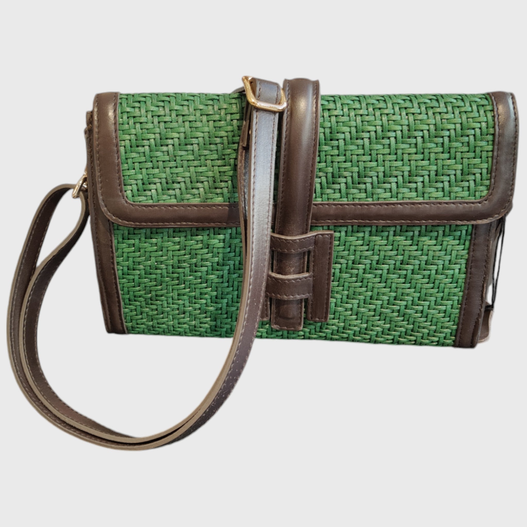 Pelletteria Pelle Nuda Milano, Artigianato Italiano, Borsa donna, vera pelle, Mary verde