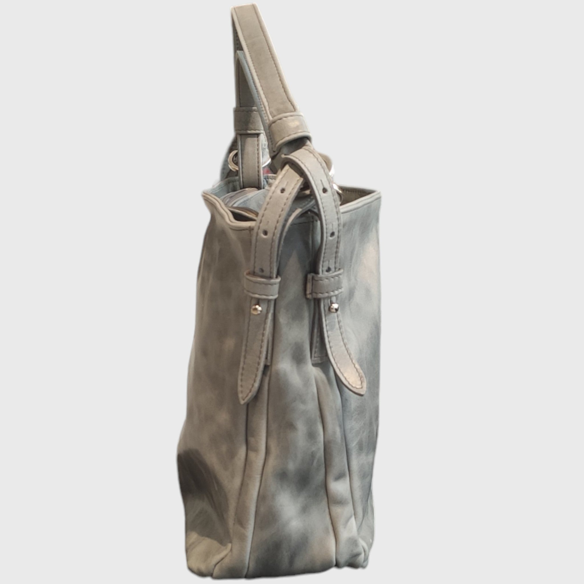 Pelletteria Pelle Nuda Milano, Borsa donna, Artigianato italiano, vera pelle, Monica grigio
