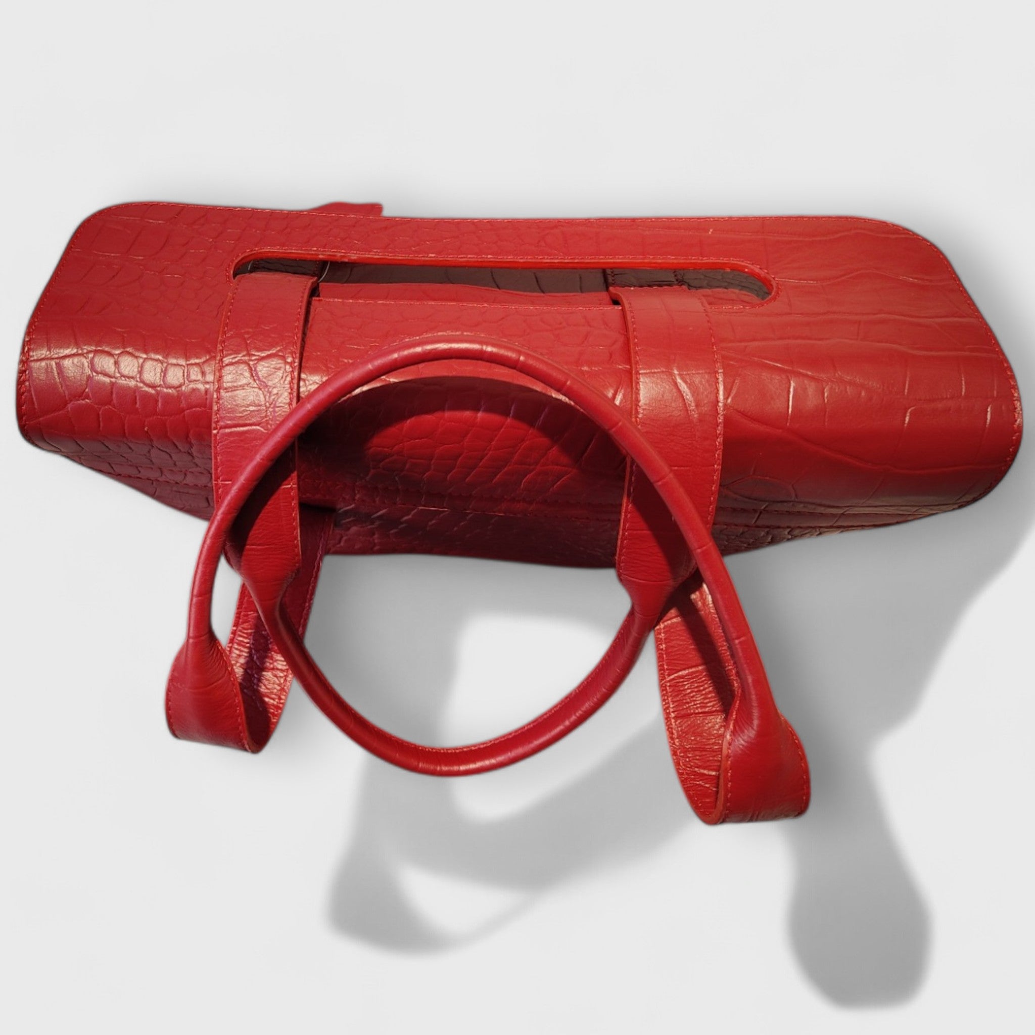 Pelletteria Pelle Nuda Milano, Vera pelle, Artigianato italiano, borsa donna, Chiara rosso
