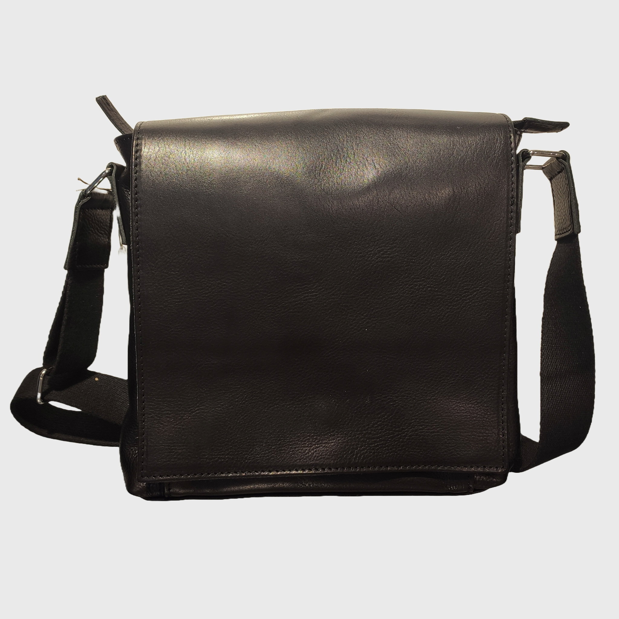 Borsello Uomo, borsa in pelle, vera pelle, Palermo nero, artigianato italiano, Pelle Nuda