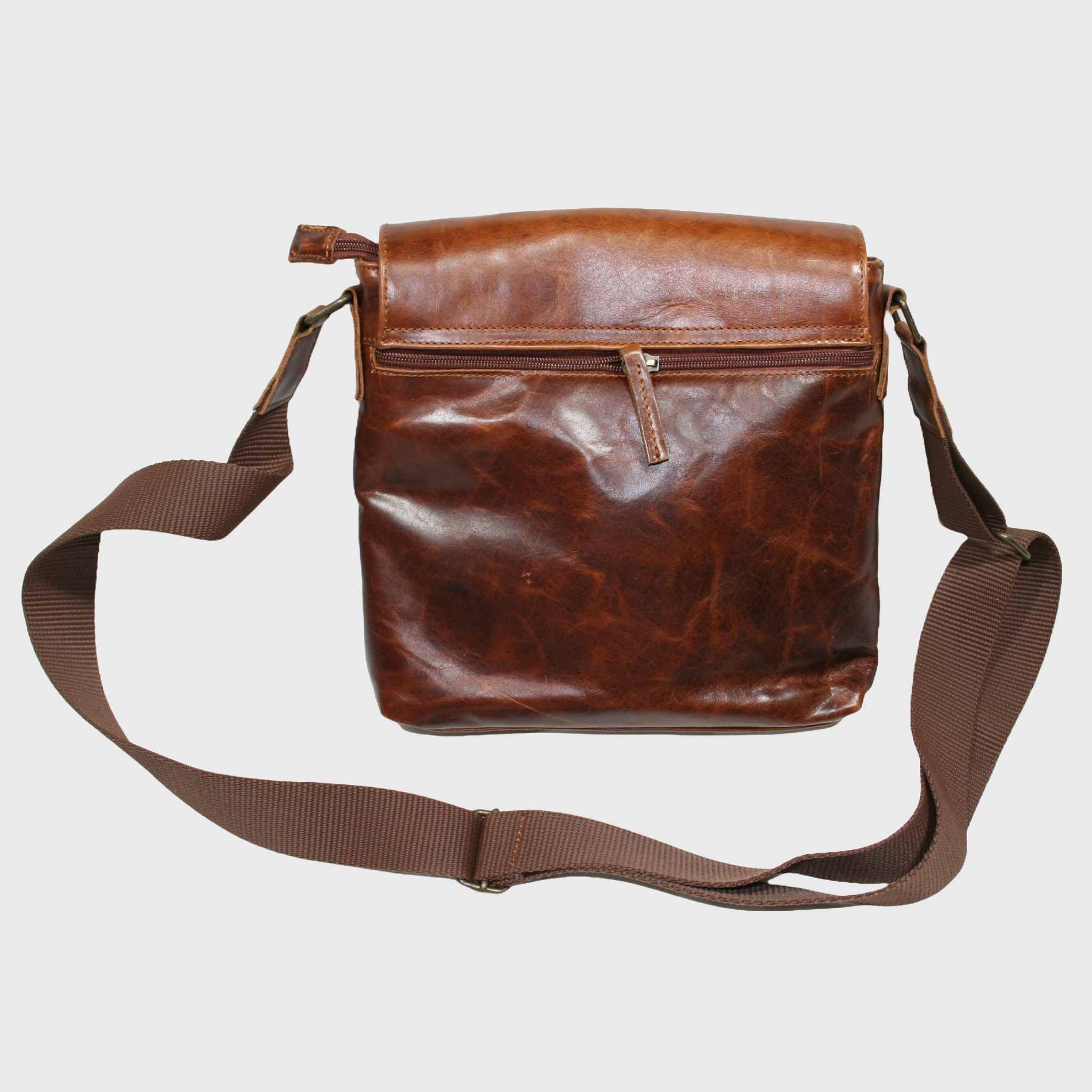 Borsello Uomo, borsa in pelle, vera pelle, Palermo marrone, artigianato italiano, Pelle Nuda