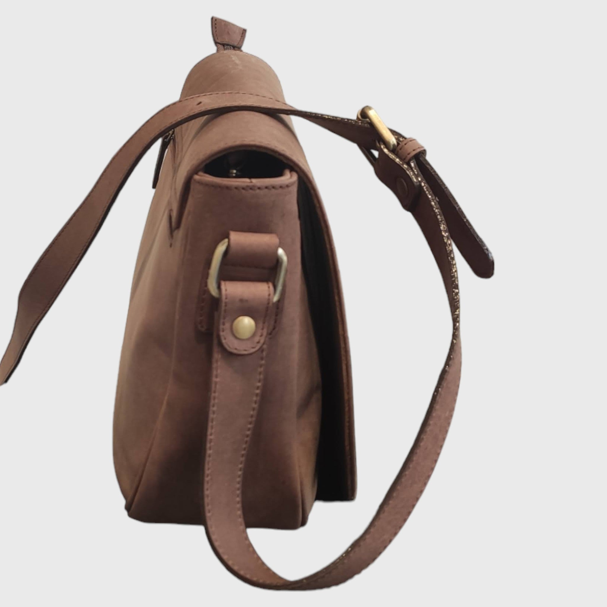 Pelletteria Pelle Nuda Milano, vera pelle, Tolfa grande marrone, artigianato italiano, borsa donna