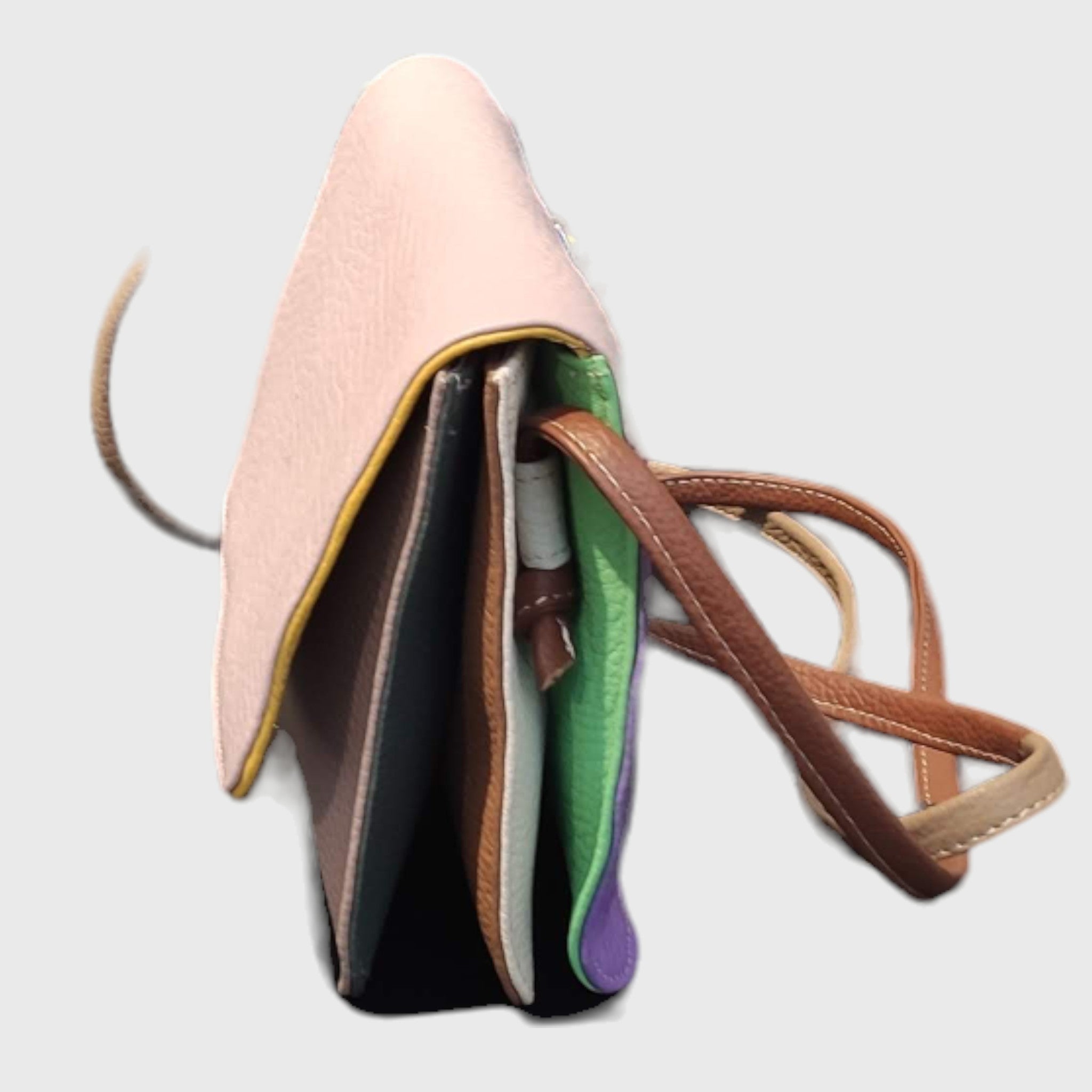Pelletteria Pelle Nuda Milano, Borsa donna, Artigianato italiano, vera pelle, Tre soffietti 