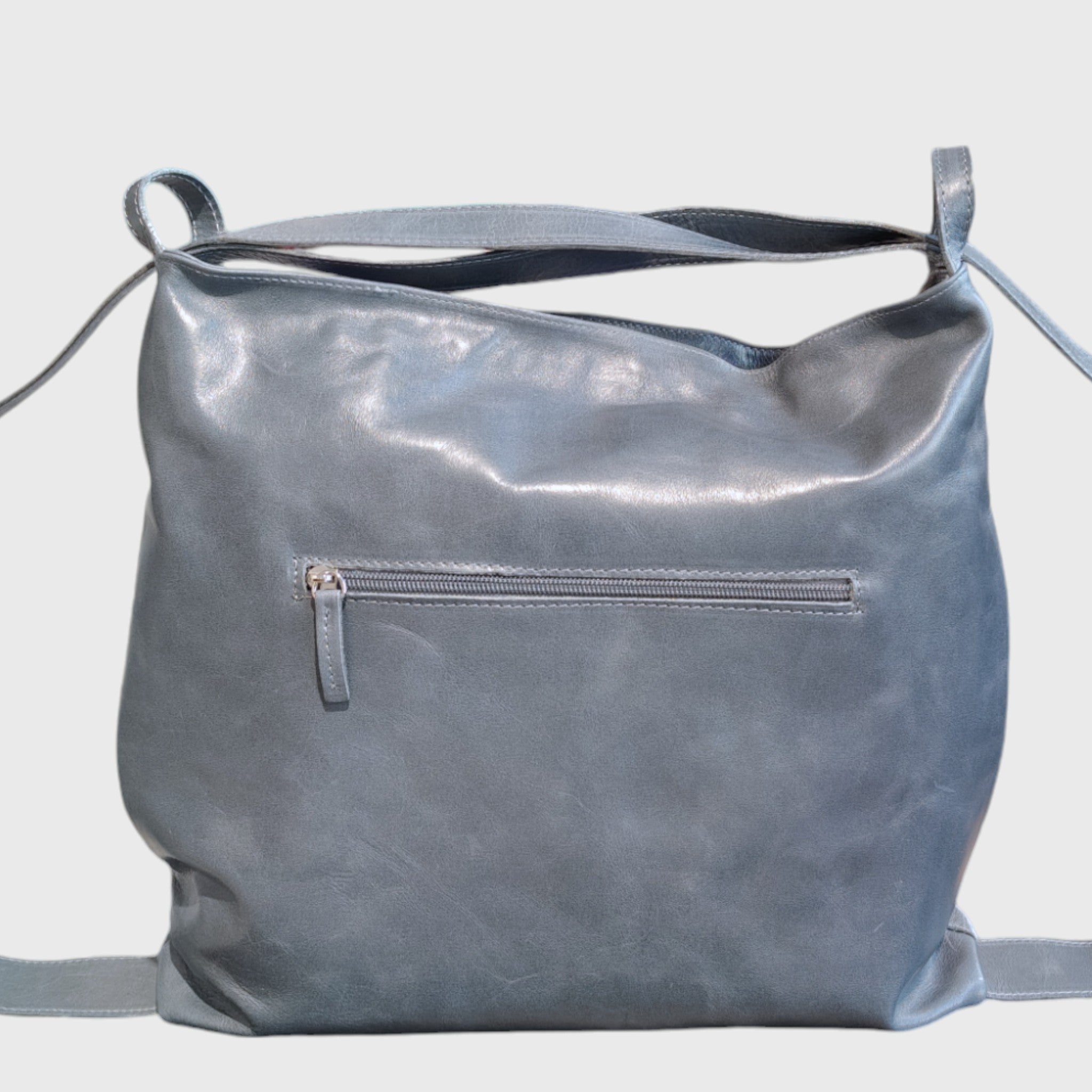 ZAINO ROMA in pelle colore azzurro