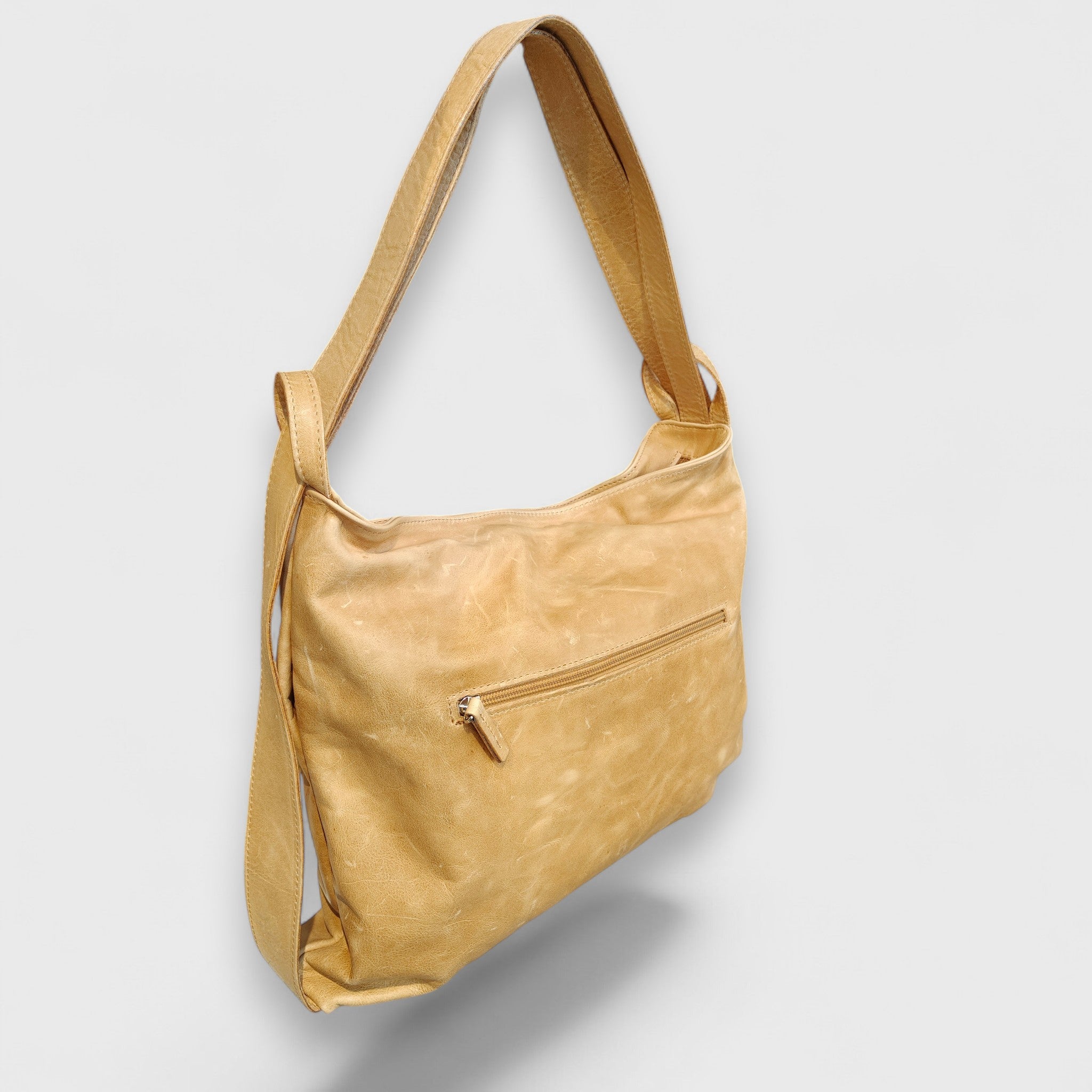 Pelletteria Pelle Nuda Milano, Artigianato Italiano, Vera Pelle, Negozio borse donna, Zaino Roma miele