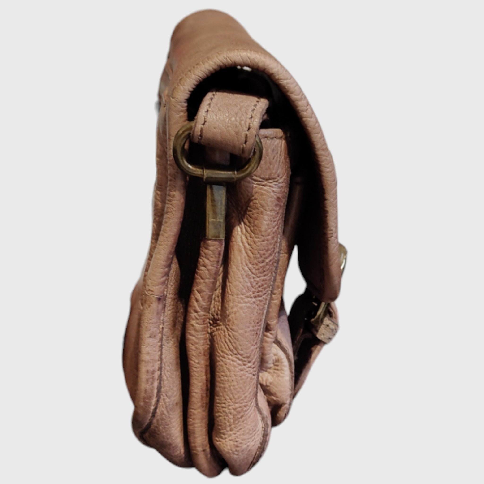 Pelletteria Pelle Nuda Milano, Artigianato italiano, vera belle, tracolla donna, Gaia  marrone