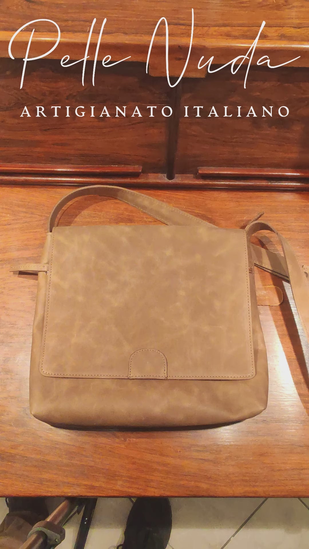 Borsa uomo, borsa in pelle, vera pelle, Asti marrone, artigianato italiano, Pelletteria Pelle Nuda Milano