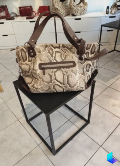 Pelletteria Pelle Nuda, Artigianato italiano, Vera pelle, Torino Pitone, Borsa donna