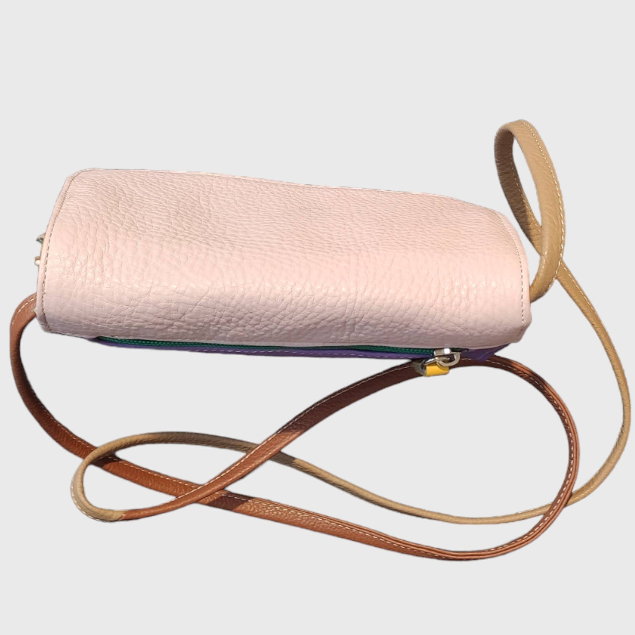 Pelletteria Pelle Nuda Milano, Borsa donna, Artigianato italiano, vera pelle, Tre soffietti 