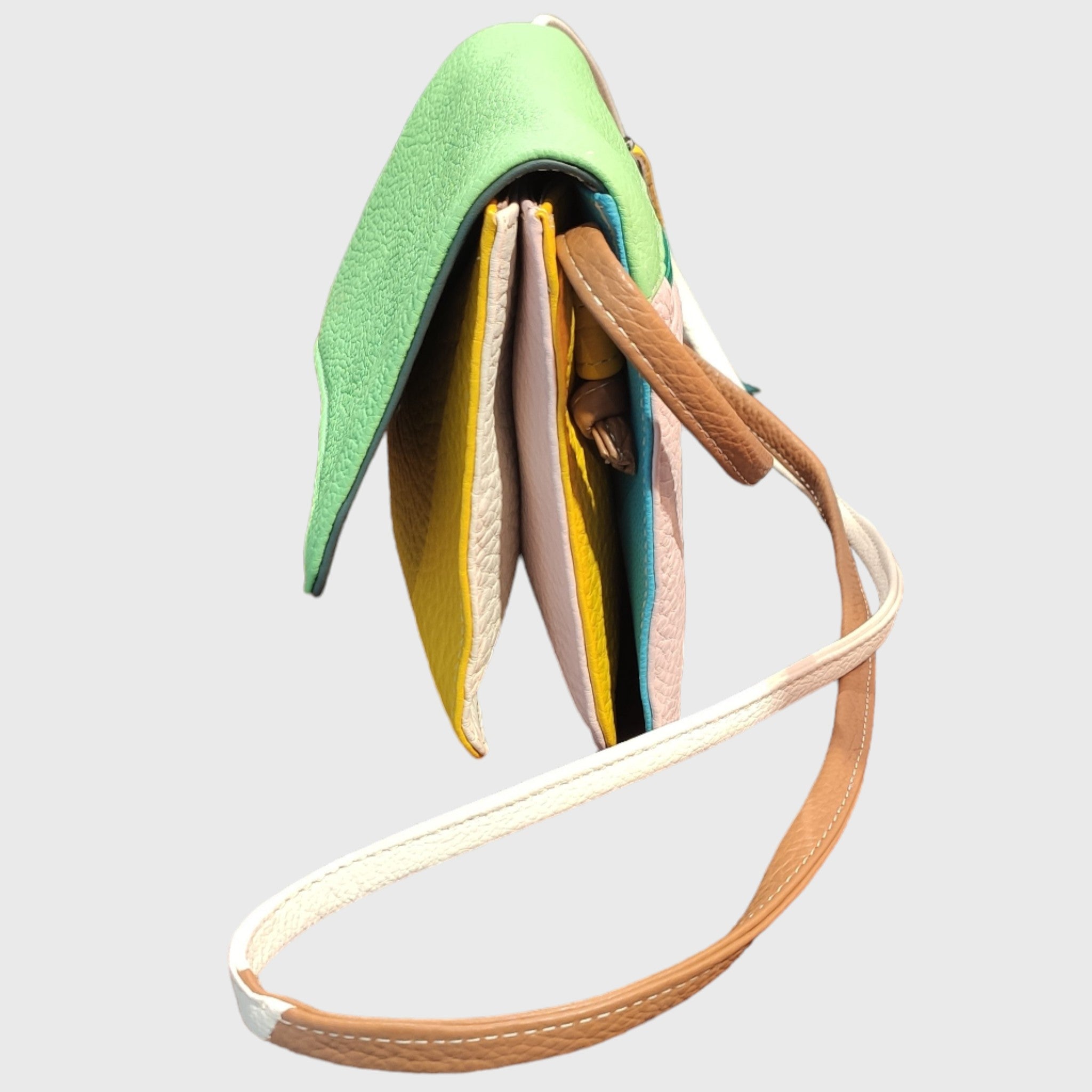 Pelletteria Pelle Nuda Milano, Borsa donna, Artigianato italiano, vera pelle, Tre soffietti 
