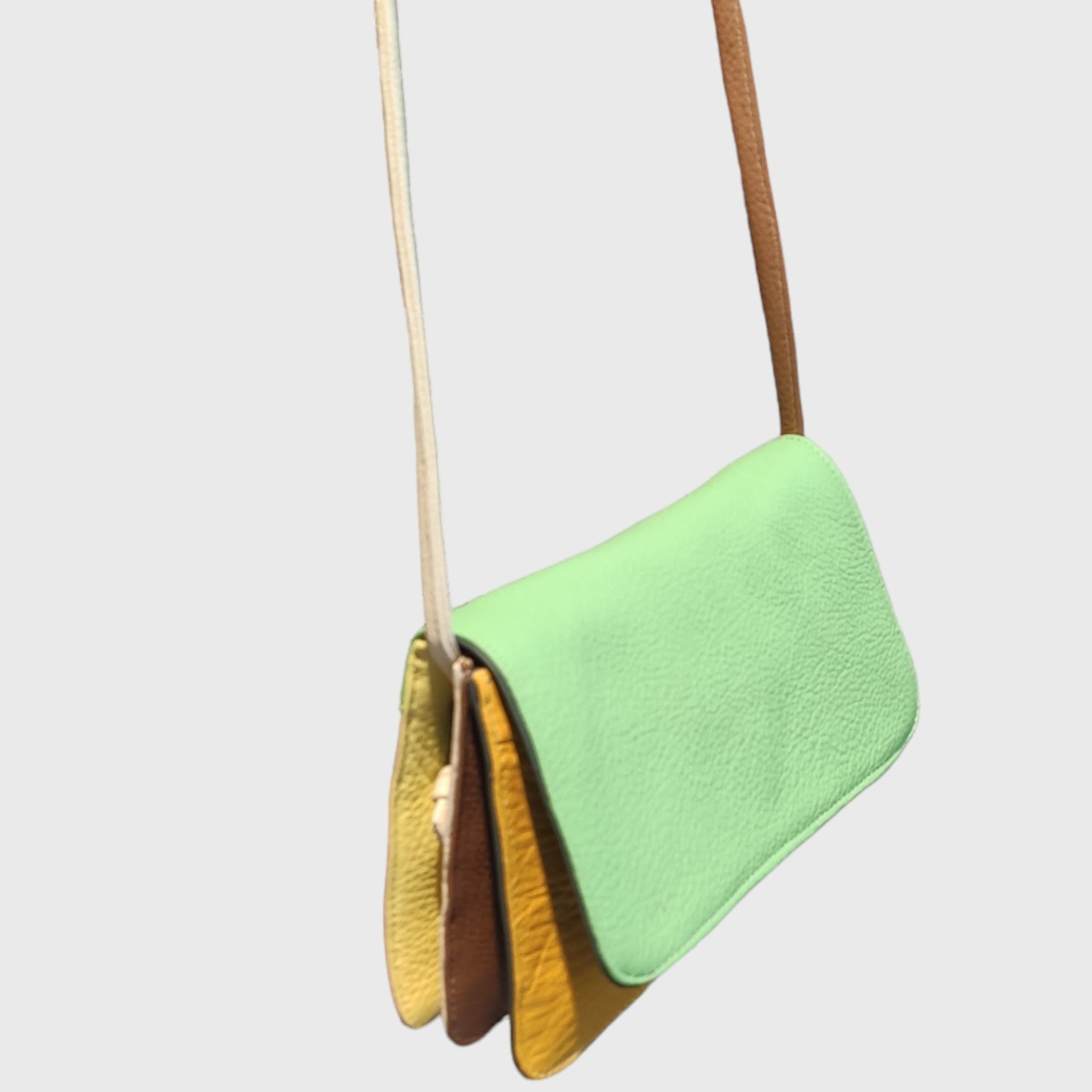 Pelletteria Pelle Nuda Milano, Borsa donna, Artigianato italiano, vera pelle, Tre soffietti 